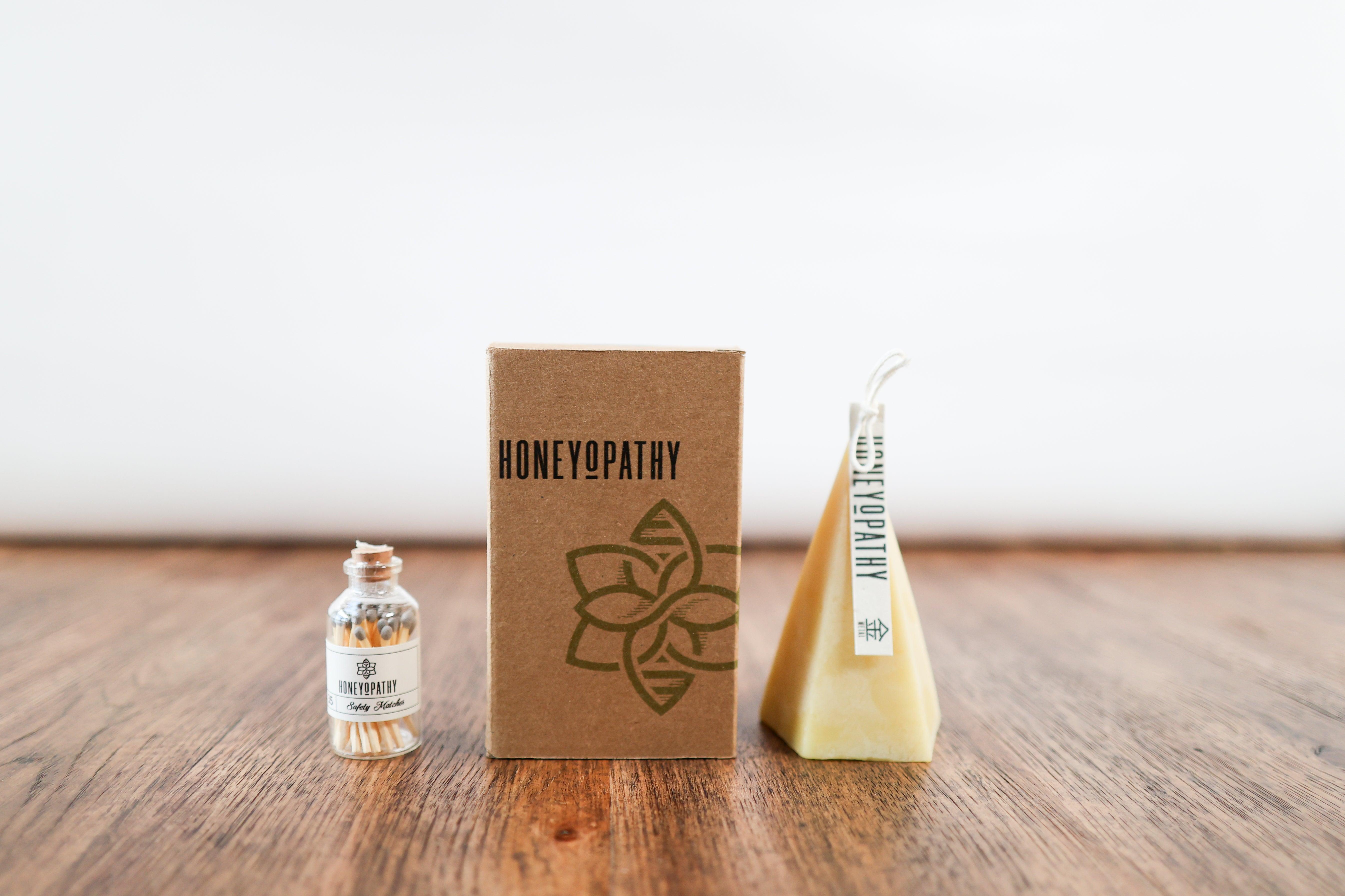 Abundance Qi Energy Pure Beeswax Candle - Honeyopathy