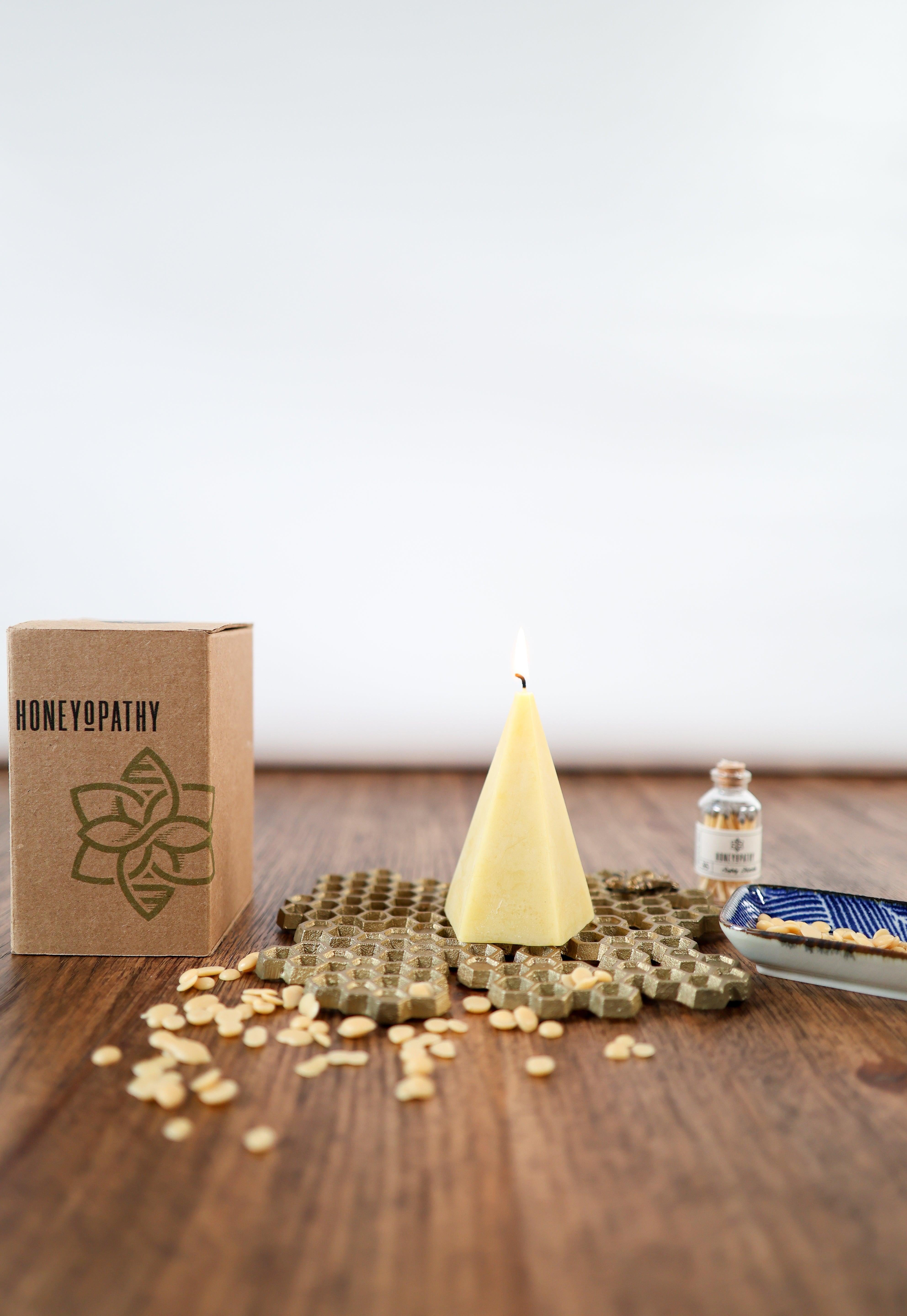 Qi Energy Aromatherapy Pure Beeswax Candle Gift Set - Honeyopathy
