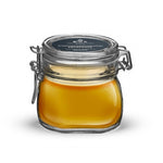 Abundance Qi Raw Infused Honey -  17oz Bormioli Rocco Swing Top Fido Canning Glass Jar 