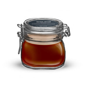 Open image in slideshow, Special Edition Juniper Raw Infused Honey - Restore Qi 17oz Bormioli Rocco Swing Top Fido Canning Glass Jar 
