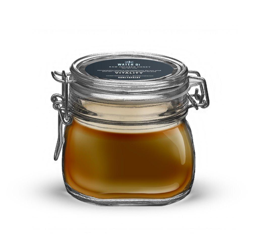 Vitality Qi Lavender Raw Infused Honey -  17oz Bormioli Rocco Swing Top Fido Canning Glass Jar 